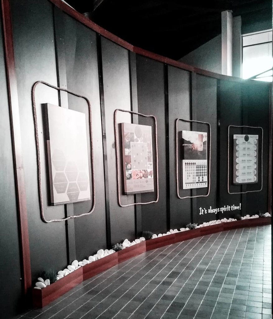 posts on the wall of 'Dorodouli Tsipouro' inside